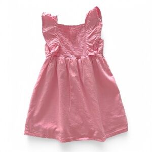 Andy & Evan Little Girl's Flutter-Sleeve Cotton Dress Pink